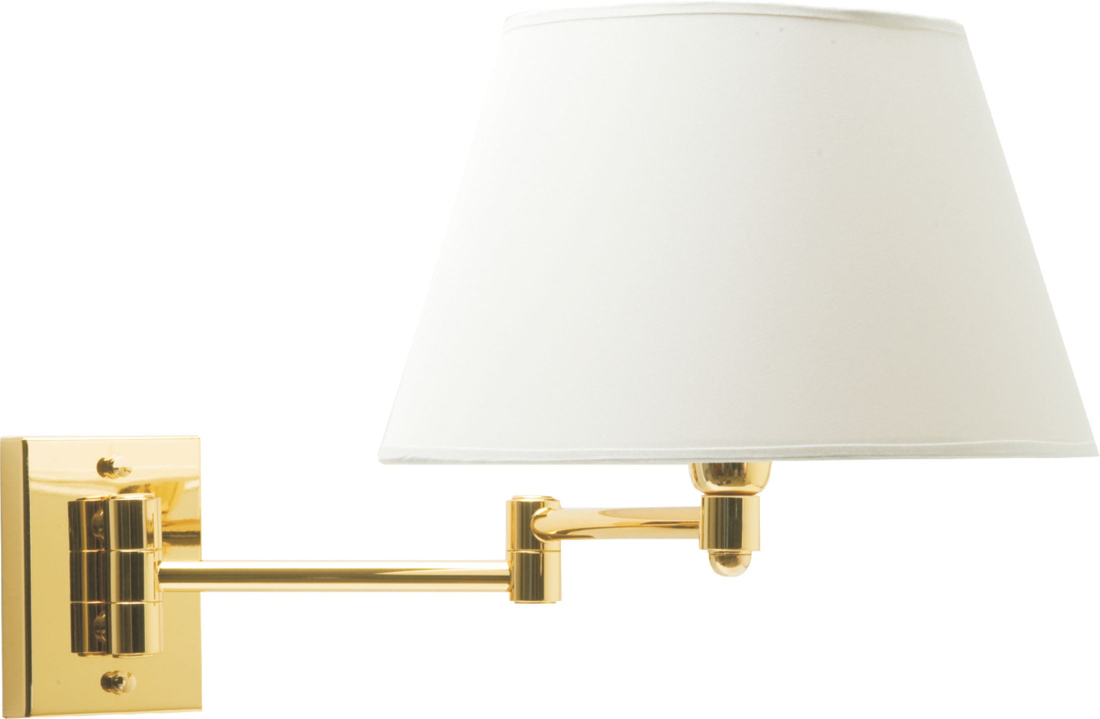 Lampada da parete doppio braccio Ottone/Acciaio con paralume E27