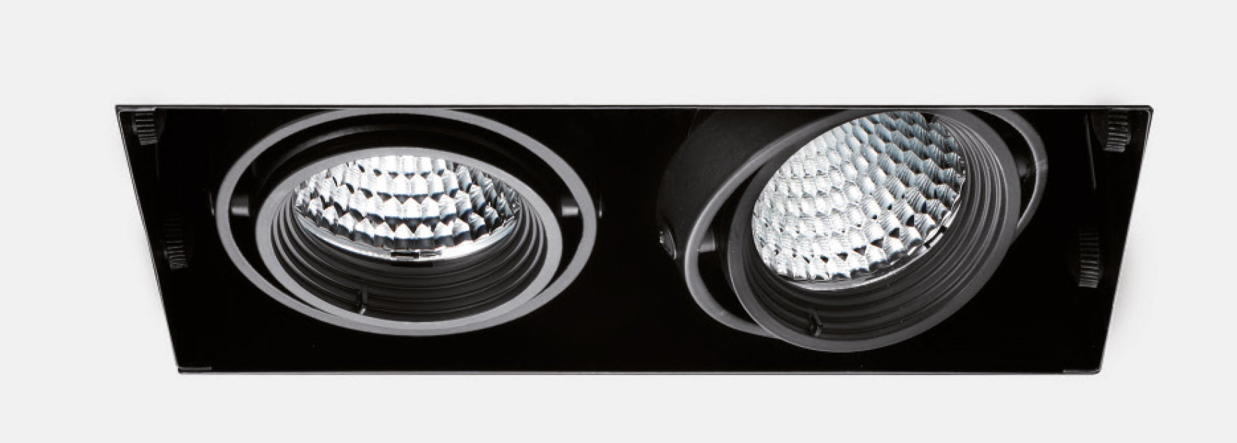 Faretto incasso 2 LUCI senza cornice da incasso applicazione in  contro soffitto per lampada MR16 (Copia)